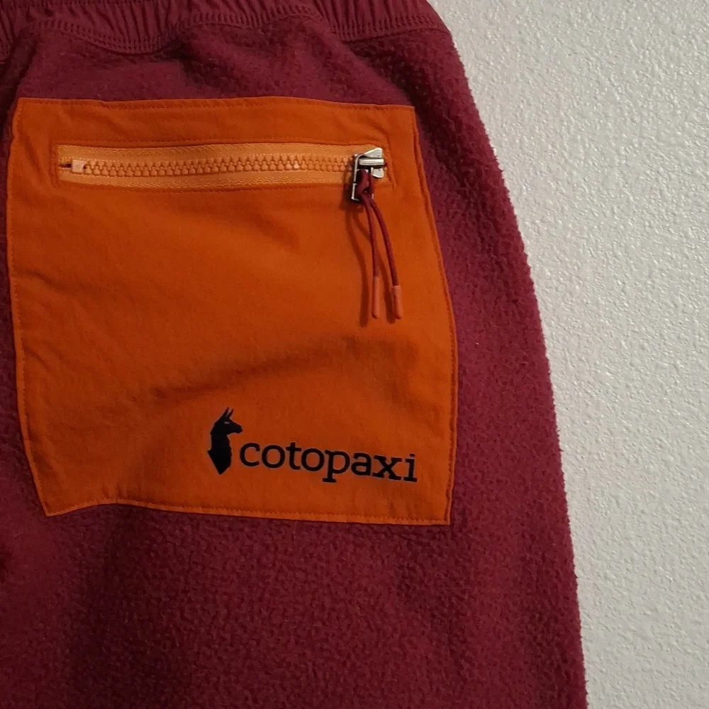 Cotopaxi Burgundy Jogger Pants Sweatpant Fleece Drawstring - Picture 6 of 6